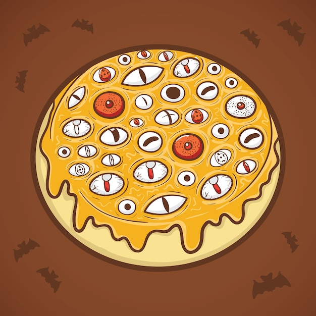 Vector halloween-doughnutogenillustratie