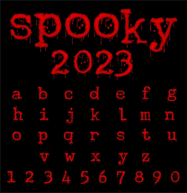 Halloween Dripping Alphabet Set Dripping Letters Set Driping Font Vector Design Splash Alphabet