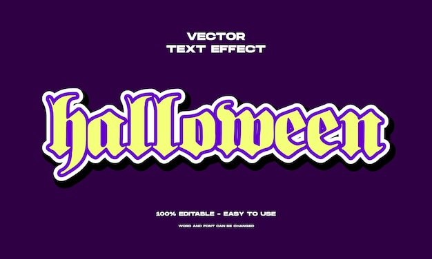 Halloween editable text effect Cartoon spooky medieval style