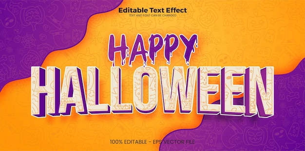 Halloween editable text effect in modern trend style