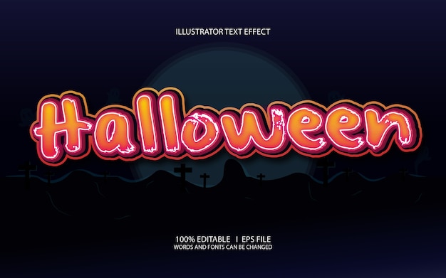 Halloween editable text effect