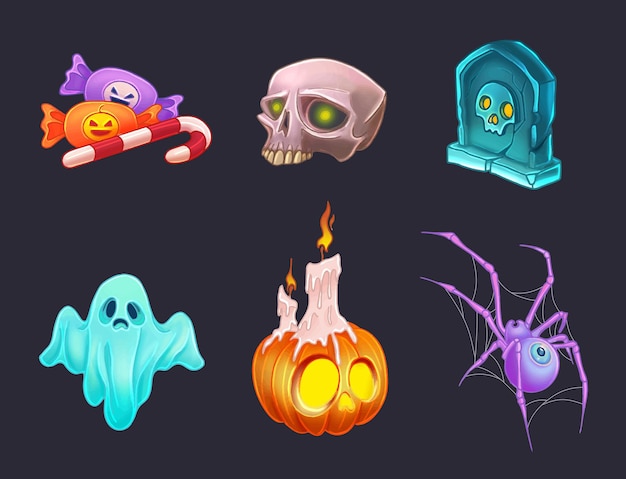 Vector halloween element collection