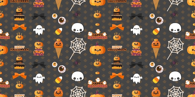 halloween element seamless pattern.