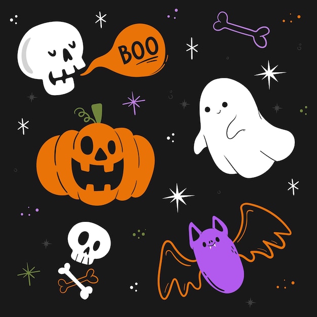 Vector halloween elementen collectie