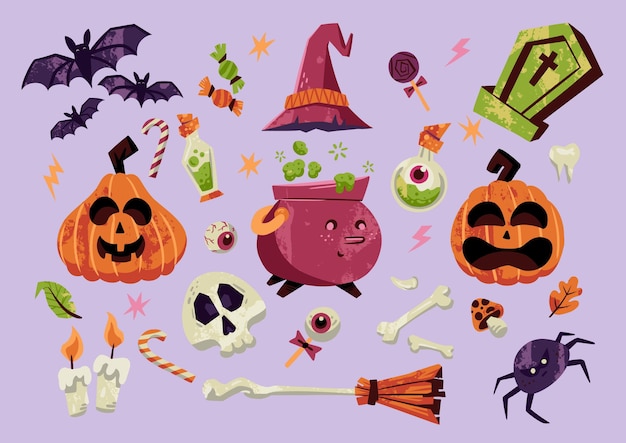 Vector halloween-elementencollectie