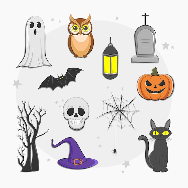 Halloween elements vector pack