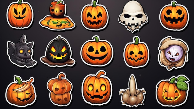 Vector halloween elements