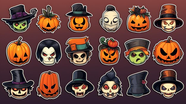 Vector halloween elements