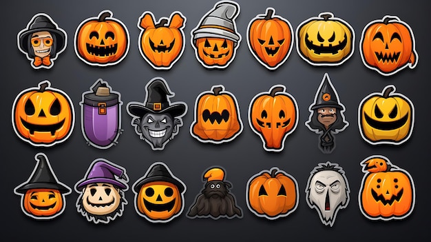 Vector halloween elements