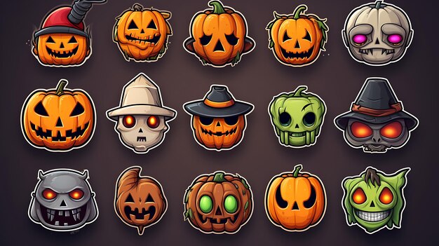 Vector halloween elements