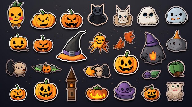 Vector halloween elements