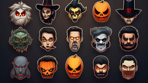 Vector halloween elements