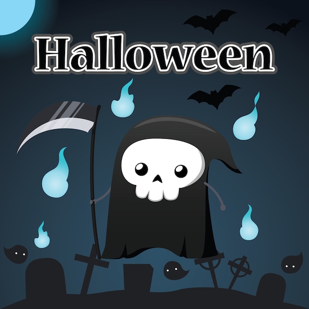 Halloween en reaper illustratie