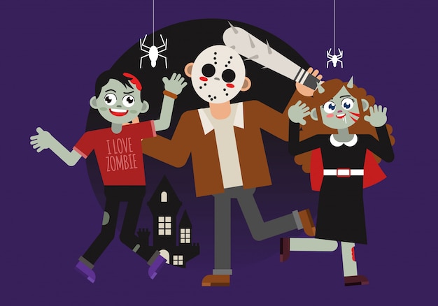 Vector halloween eng costum karakter