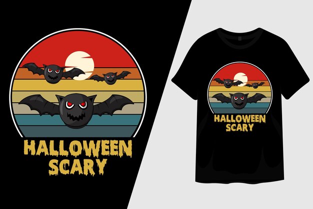 Halloween eng met vleermuis T-shirtontwerp