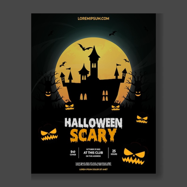 Halloween enge nacht posterontwerp