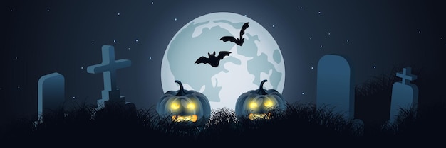 Vector halloween enge nacht vector achtergrond