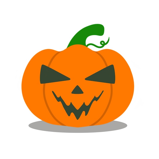 Halloween enge pompoen met kwade emotie Vectorillustratie geïsoleerd op een witte achtergrond