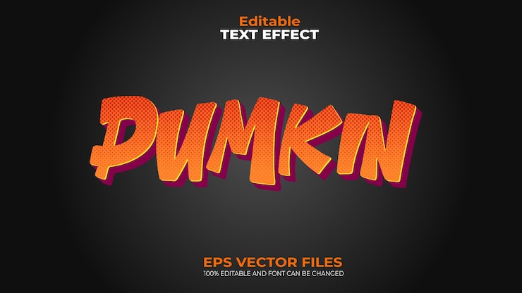 Vector halloween eps editable text effect and font can be changed