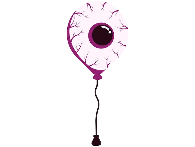 Halloween Eye Balloon Illustration