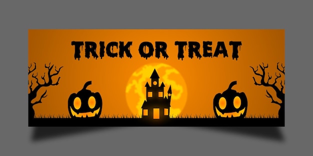 Halloween Facebook cover template design