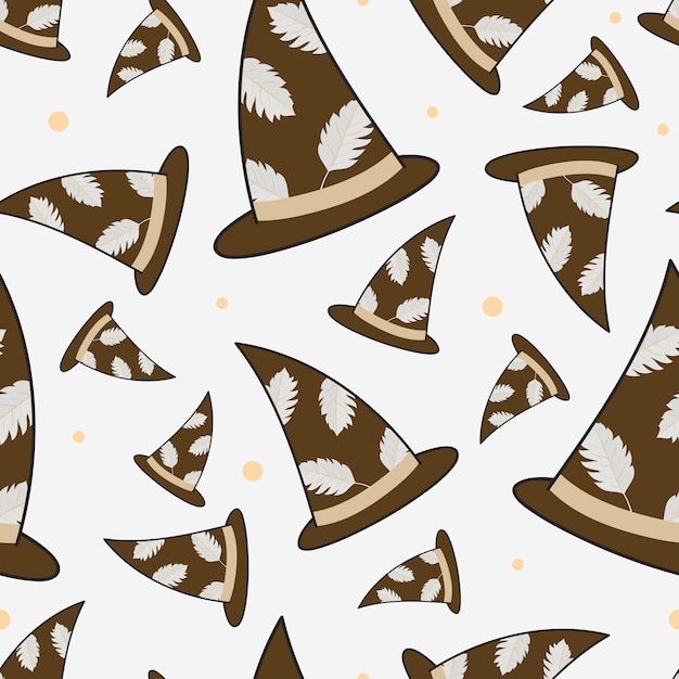 halloween in fall  seamless pattern design