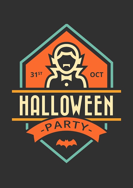 Halloween-feest uitnodiging badge