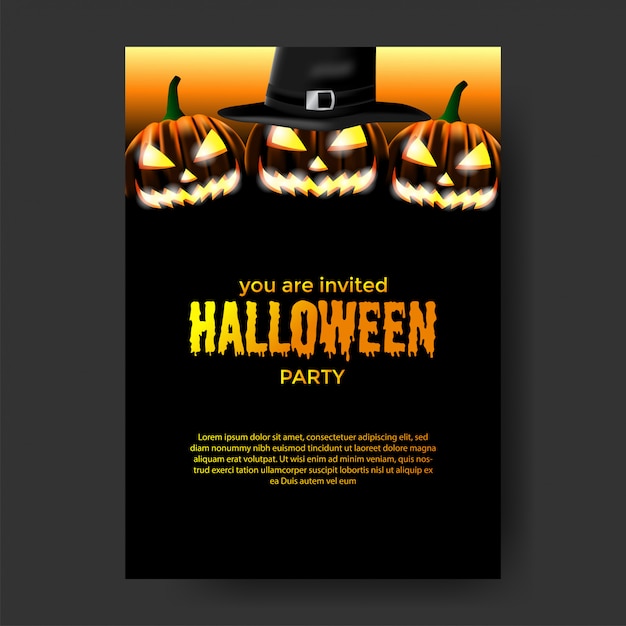 Halloween-feest uitnodiging poster sjabloon voor spandoek