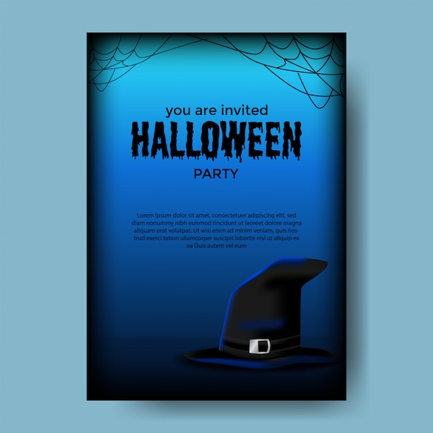 Halloween-feest uitnodiging poster sjabloon voor spandoek