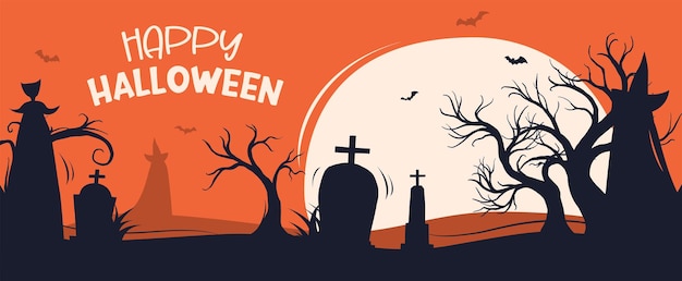 Halloween-feestuitnodigingen of wenskaarten achtergrond Halloween-illustratiesjabloon voor ontwerp