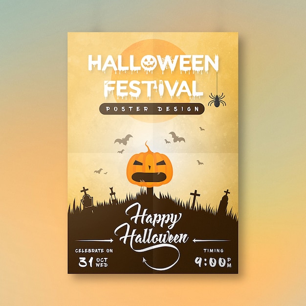 ベクトル halloween festポスターデザイン