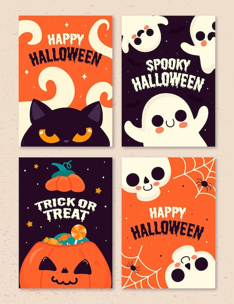 Halloween festival card set