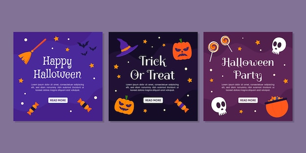 Halloween festival invitation for social media post or feed