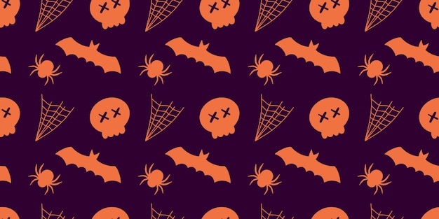 Vector halloween festive seamless pattern background