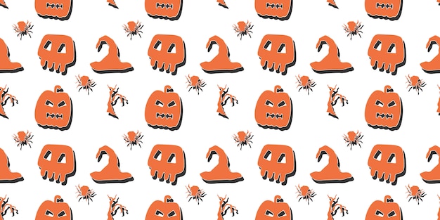 Halloween festive seamless pattern background