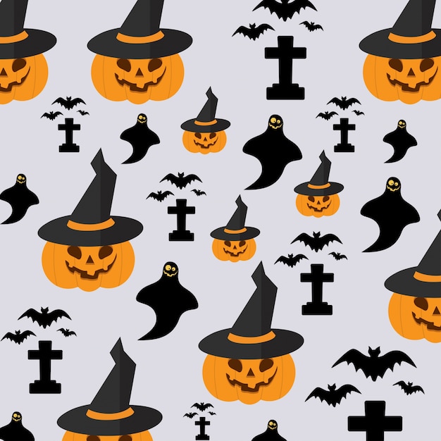 Halloween festive seamless pattern.