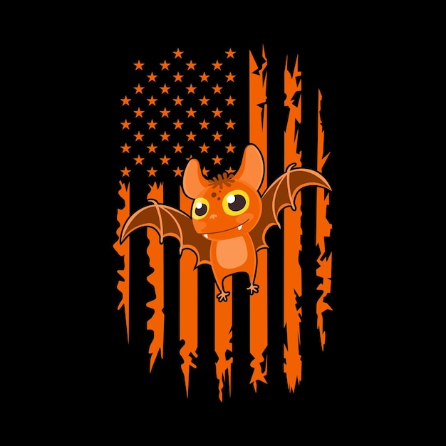 Vector halloween flag background design illustration - halloween t shirt design