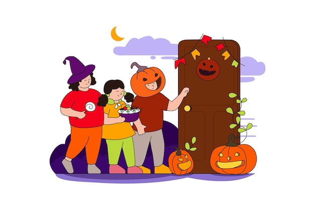 Vector halloween flat vector illustration