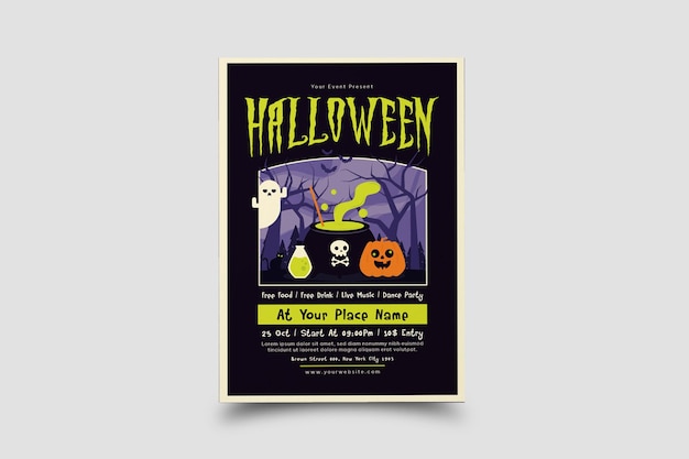 Halloween flyer template