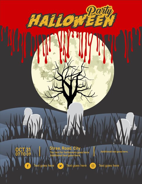 Vector halloween-flyer