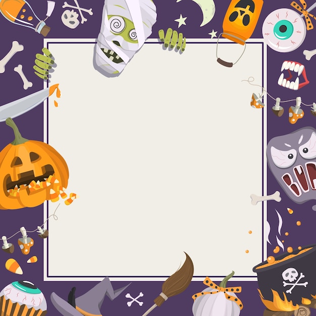 Vector halloween frame