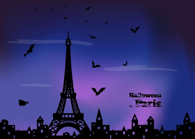 Vettore halloween in francia