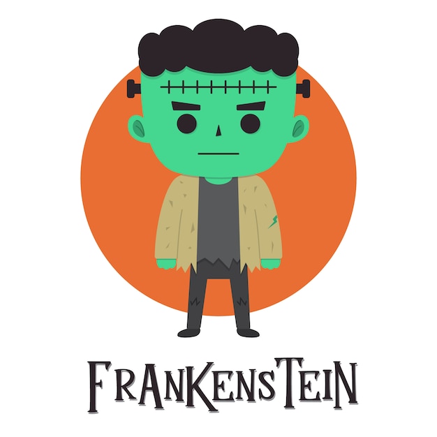 Halloween frankenstein illustration