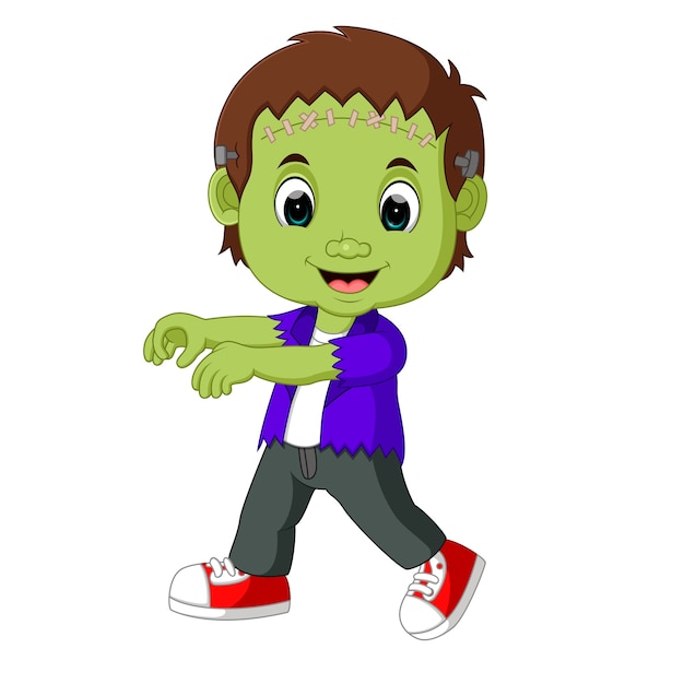 Mascotte di halloween frankenstein