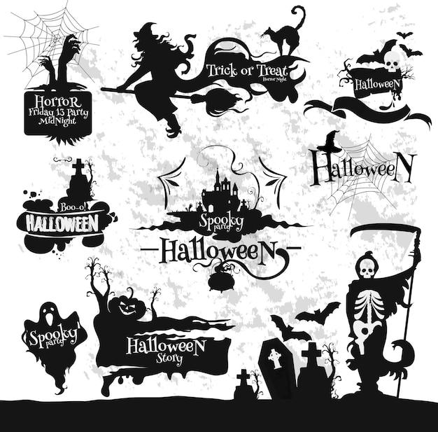 Set di decorazioni per feste horror di halloween friday 13