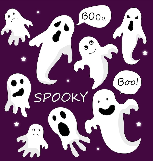 Halloween geesten collectie schattig