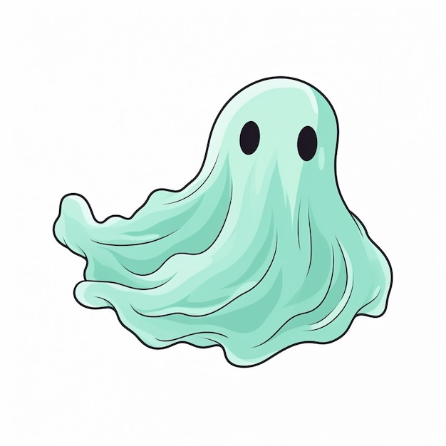 halloween ghost cartoon vector horror cute isolated illustration scary spooky character s