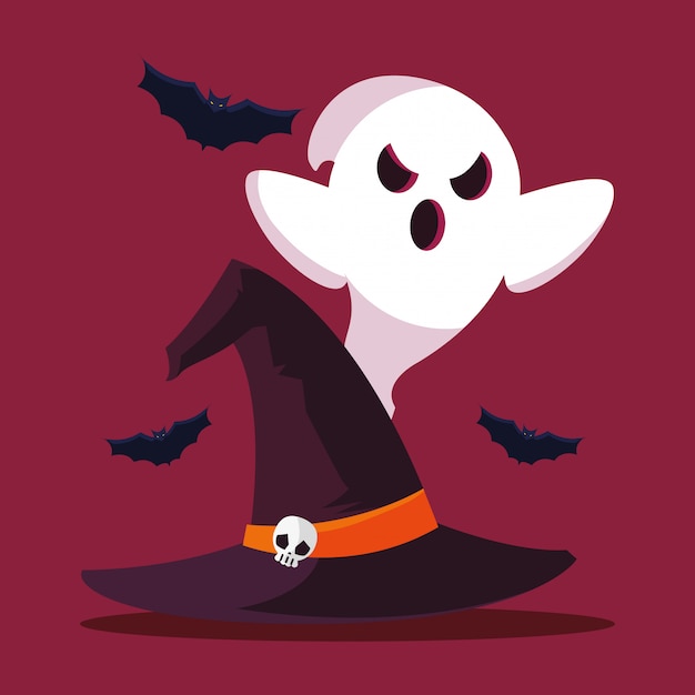 Cartone animato fantasma di halloween