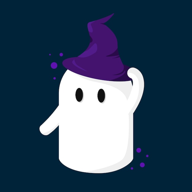 halloween ghost character icon element