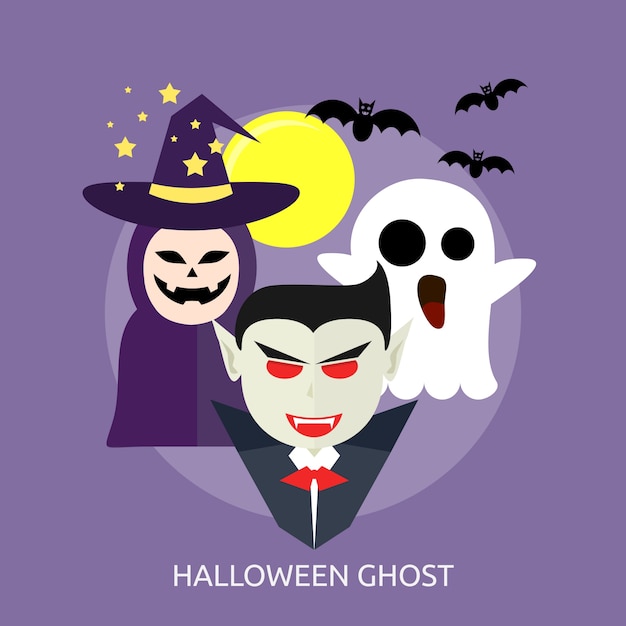 Halloween ghost conceptueel ontwerp